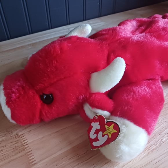 Collectible, "Snort," the Bull, Retired Ty 1996 Beanie Buddy - Picture 10 of 11